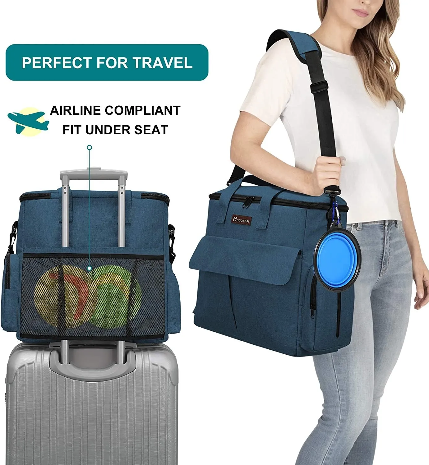 Modoker Weekend Pet Travel Set – Airline Approved Dog Travel Bag Kit