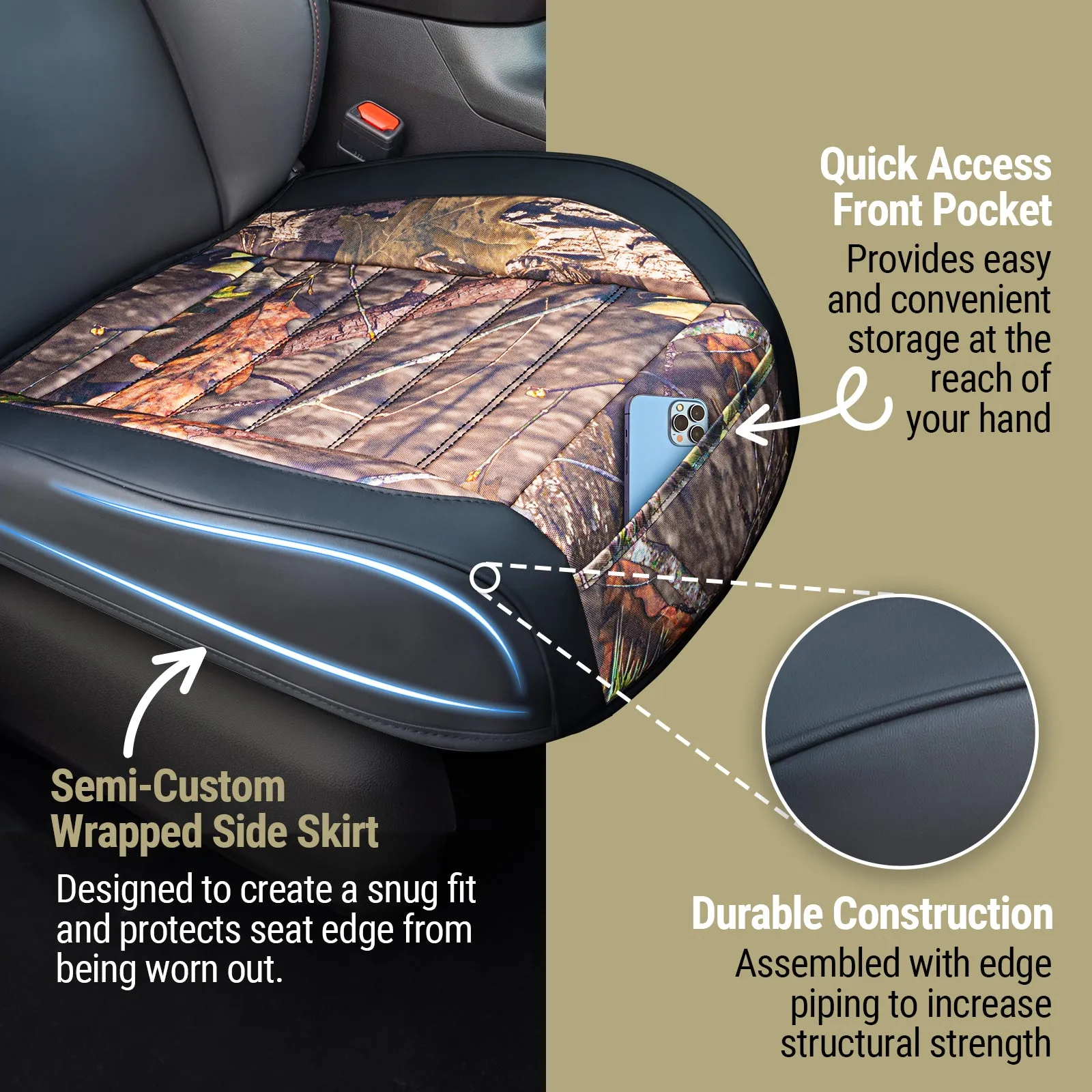 Mossy Oak Camo Car Seat Covers Cushion