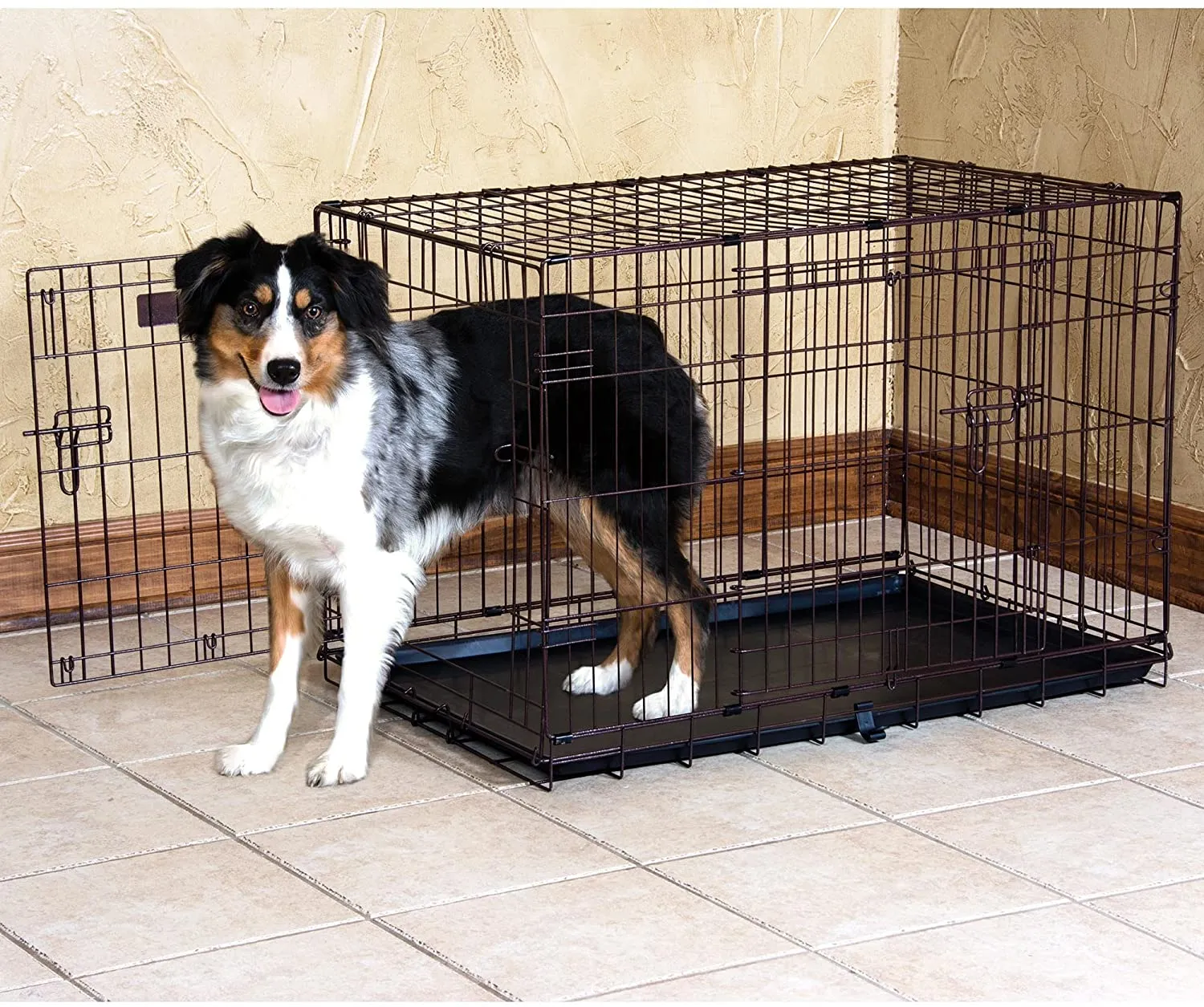 New in box! Precision Pet Black Great Crate 2 Door 42-Inch x 28-Inch x 31-Inch! Retails $170 