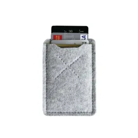 Old Calgary Organic Wool Oxford Card Sleeve Wallet - Concrete