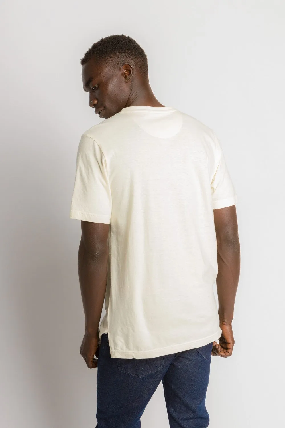 Oliver | Men's Anti-Stain Cotton Linen Blend V-Neck Pocket T-Shirt