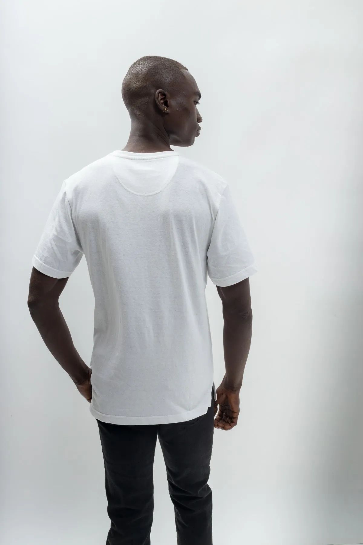Oliver | Men's Anti-Stain Cotton Linen Blend V-Neck Pocket T-Shirt