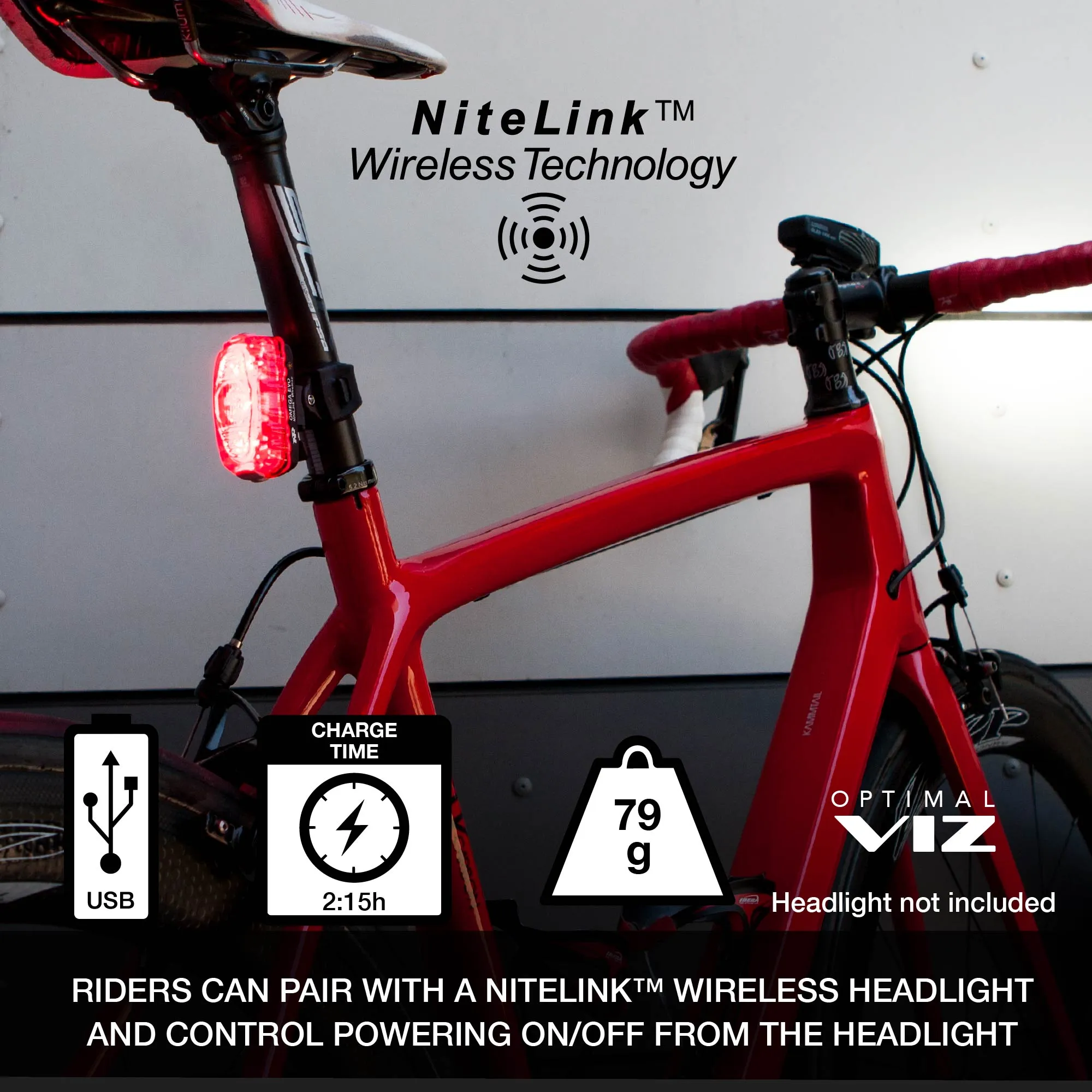 Omega™ 330 EVO Bike Taillight with NiteLink™