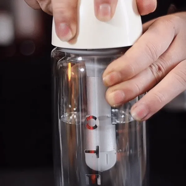 OTE 450ml Portable Sparkling Water Maker,Soda Maker Machine for Home, Carbonated Water Machine No Electricity, Double Layer PET Bottle, BPA Free (Include 20 PCS Gas Cylinder)
