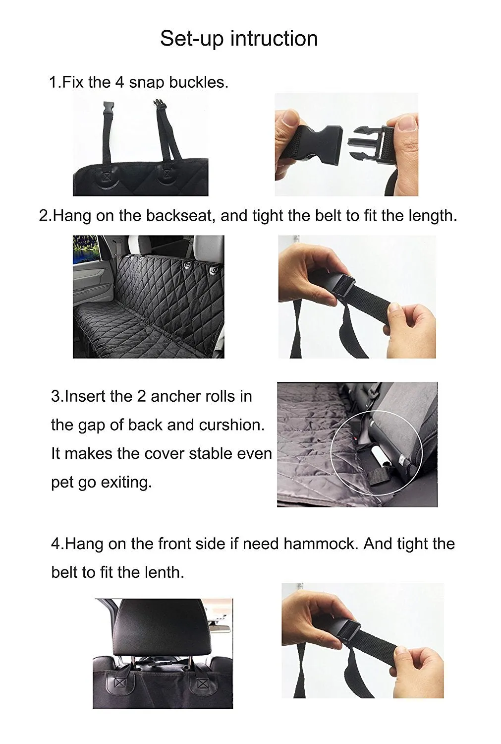 Pet Back Bench Car Seat Cover