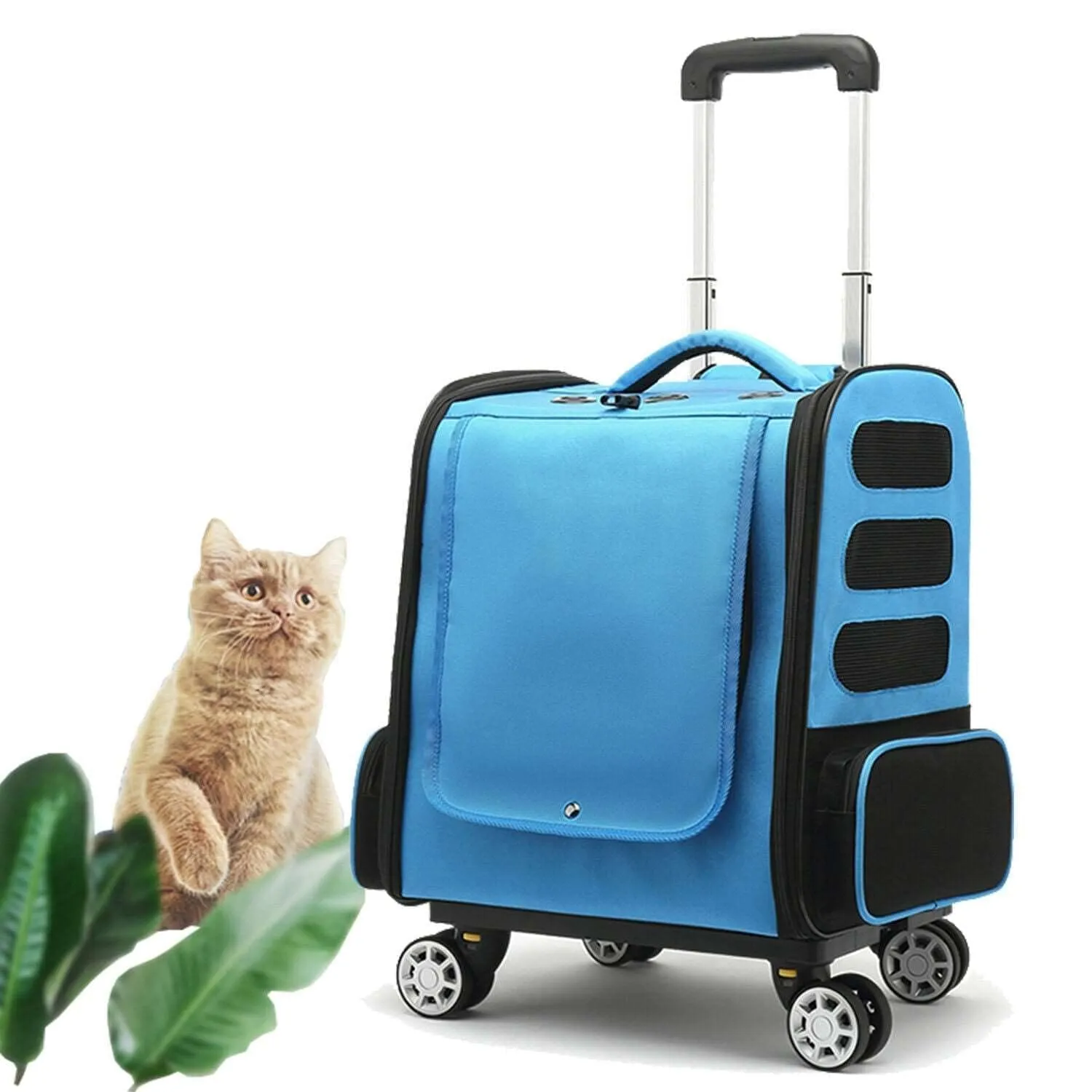 PetFlyer Pro™ 4 Wheels Pet Travel Carrier, Backpack Straps