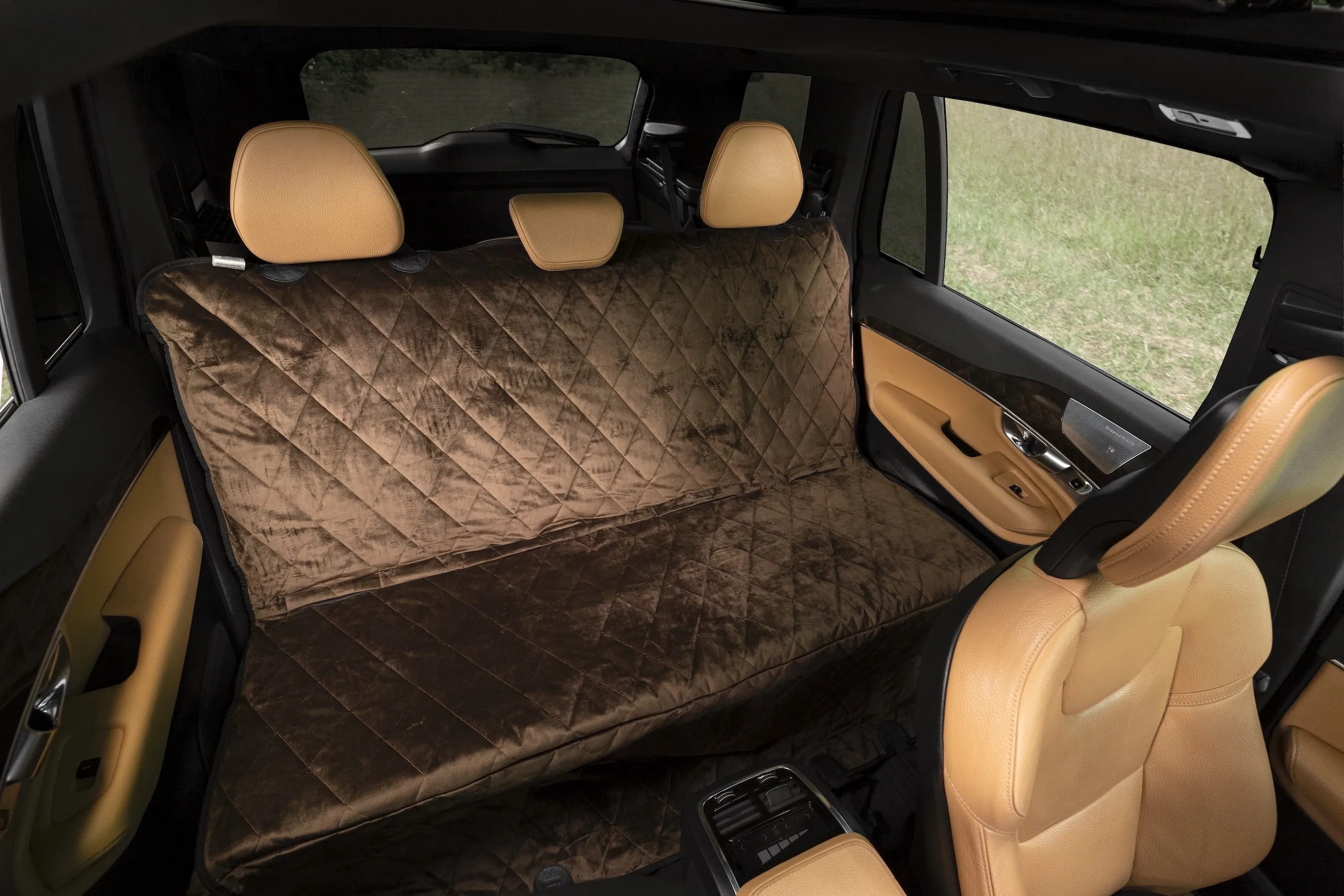 Plush Paws Luxury Velvet Rear Pet Seat Cover