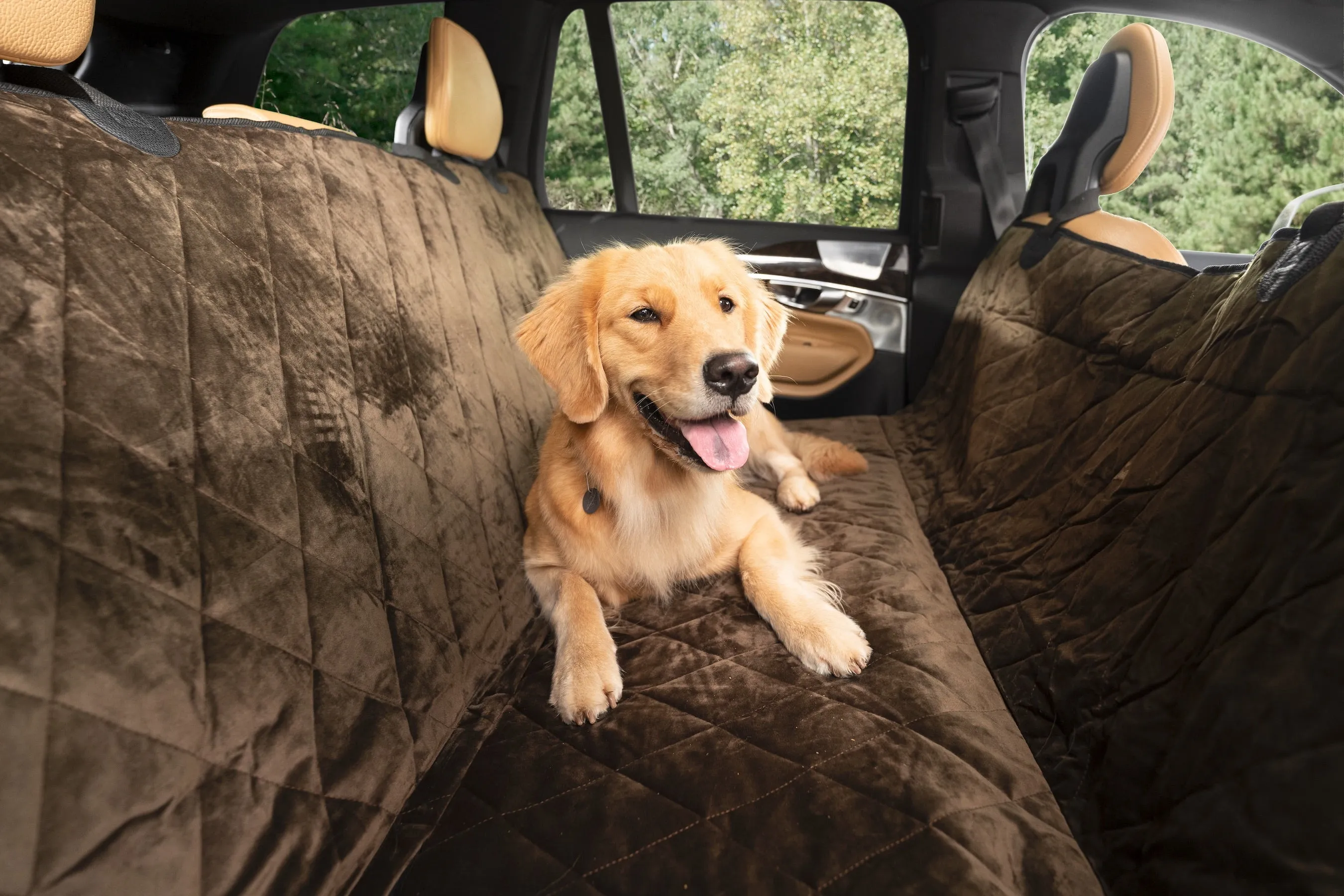 Plush Paws Luxury Velvet Rear Pet Seat Cover