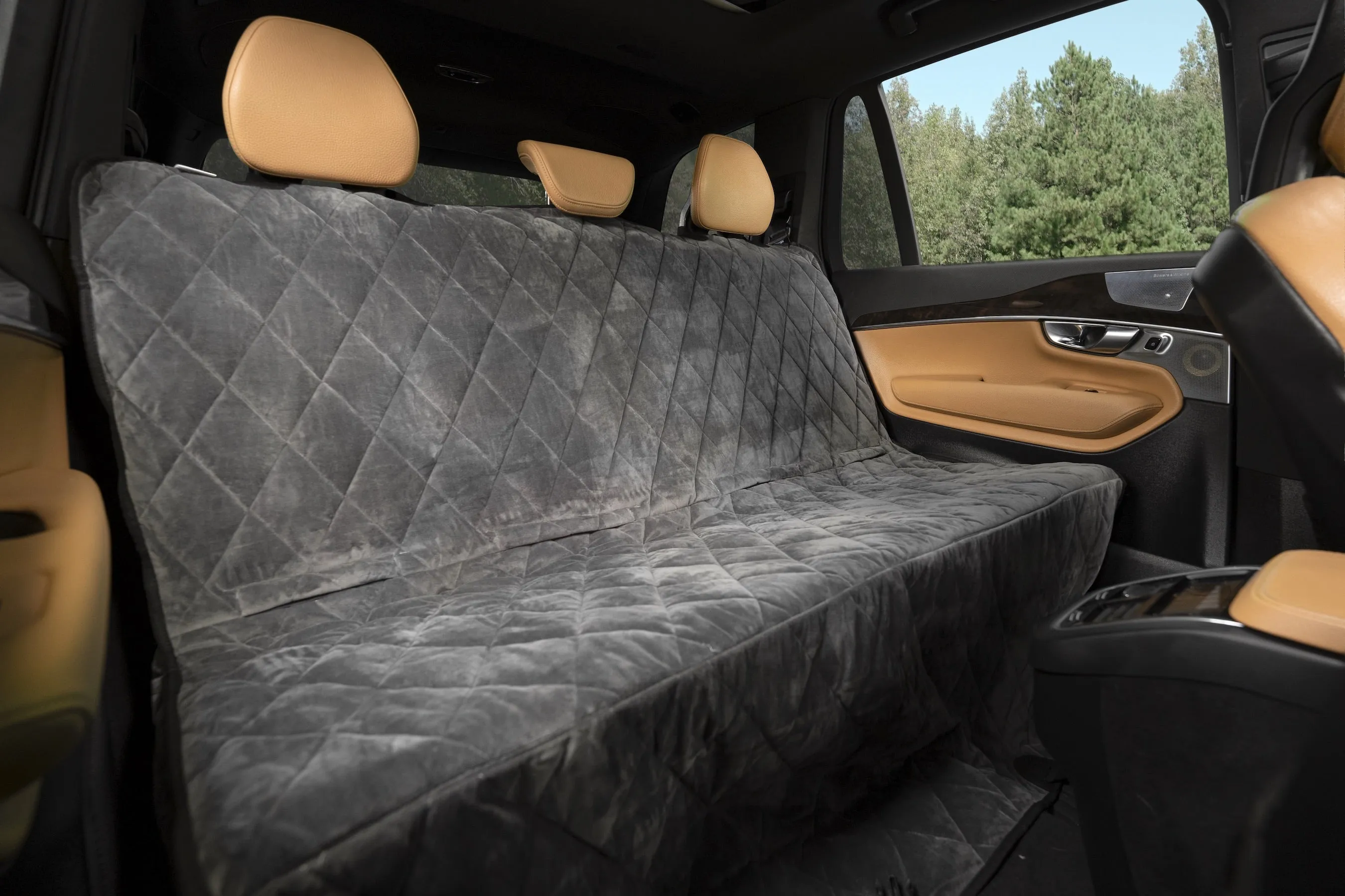 Plush Paws Luxury Velvet Rear Pet Seat Cover