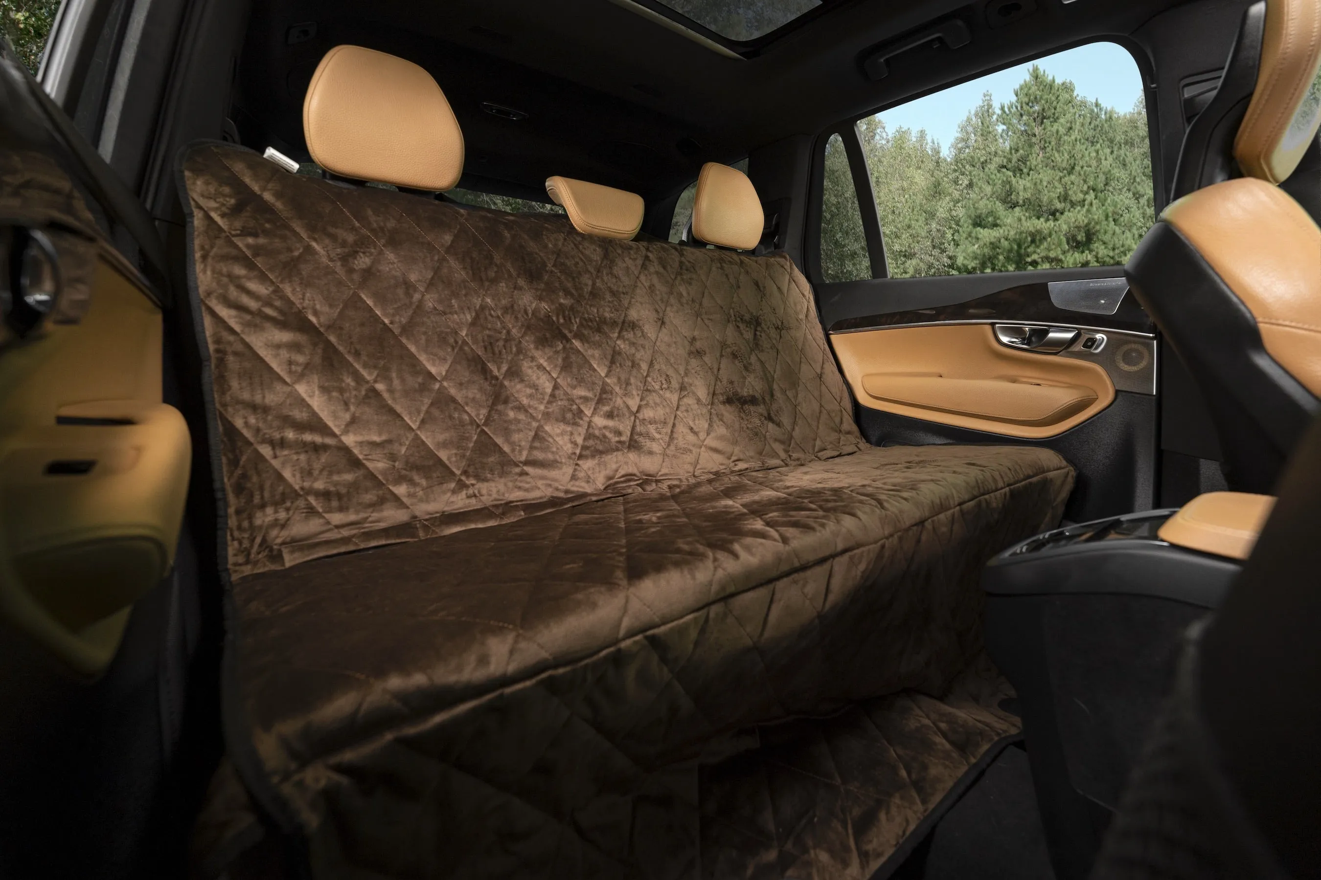 Plush Paws Luxury Velvet Rear Pet Seat Cover