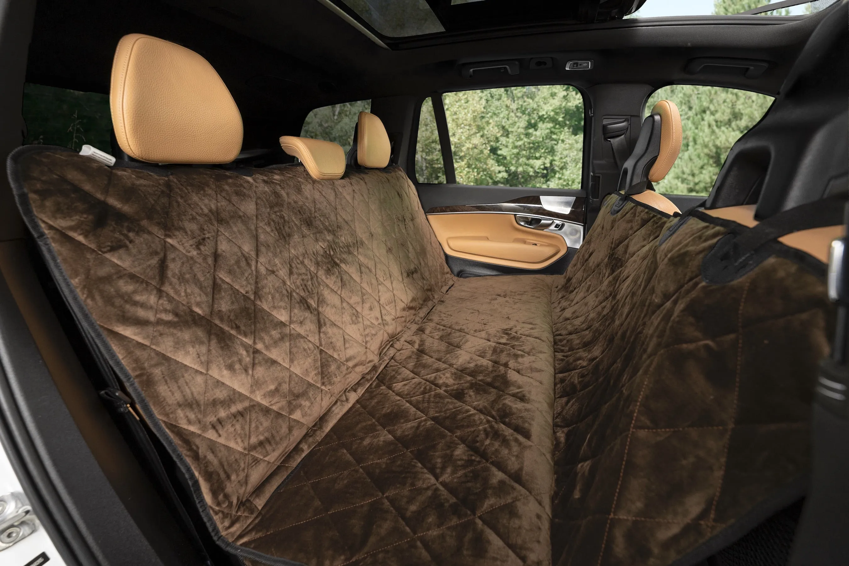Plush Paws Luxury Velvet Rear Pet Seat Cover