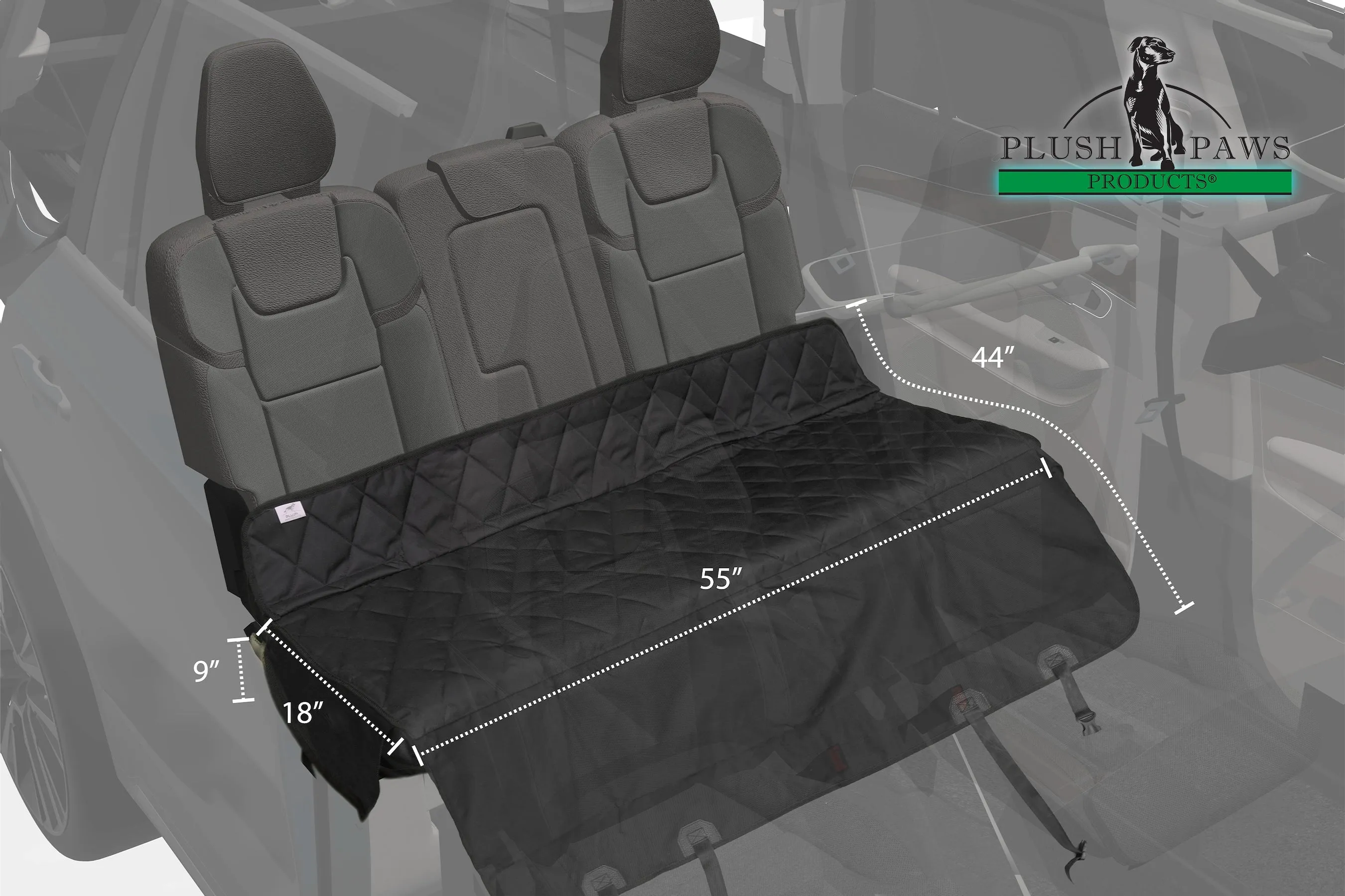 Plush Paws Premium Convertible Just Bench Pet Seat Cover