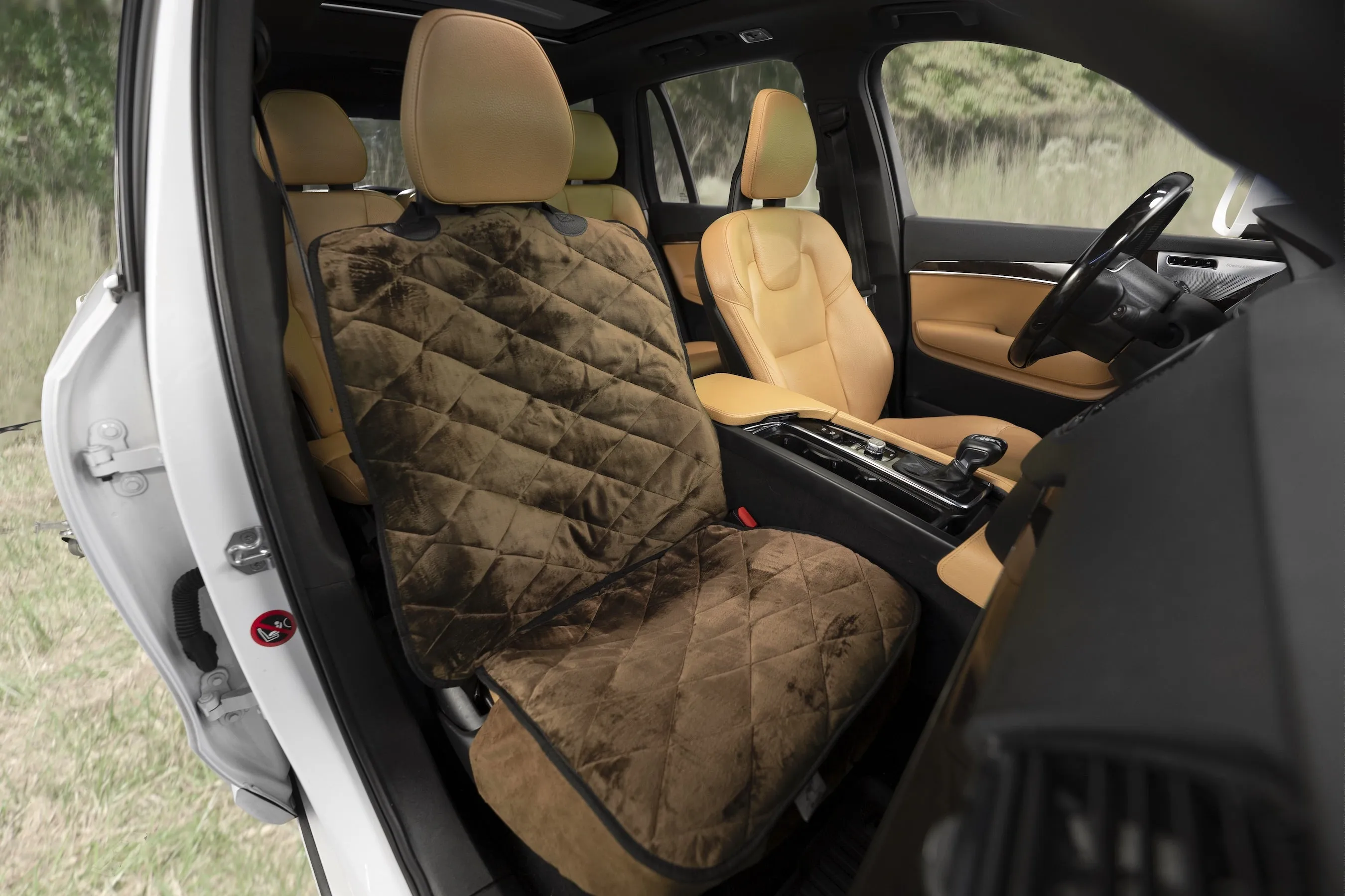 Plush Paws Products, Copilot Bucket Car Seat Protector with Diamond Stitching, Washable and Waterproof Front Seat Cover for Car, Truck, and SUV, Nonslip Dog Seat Cover