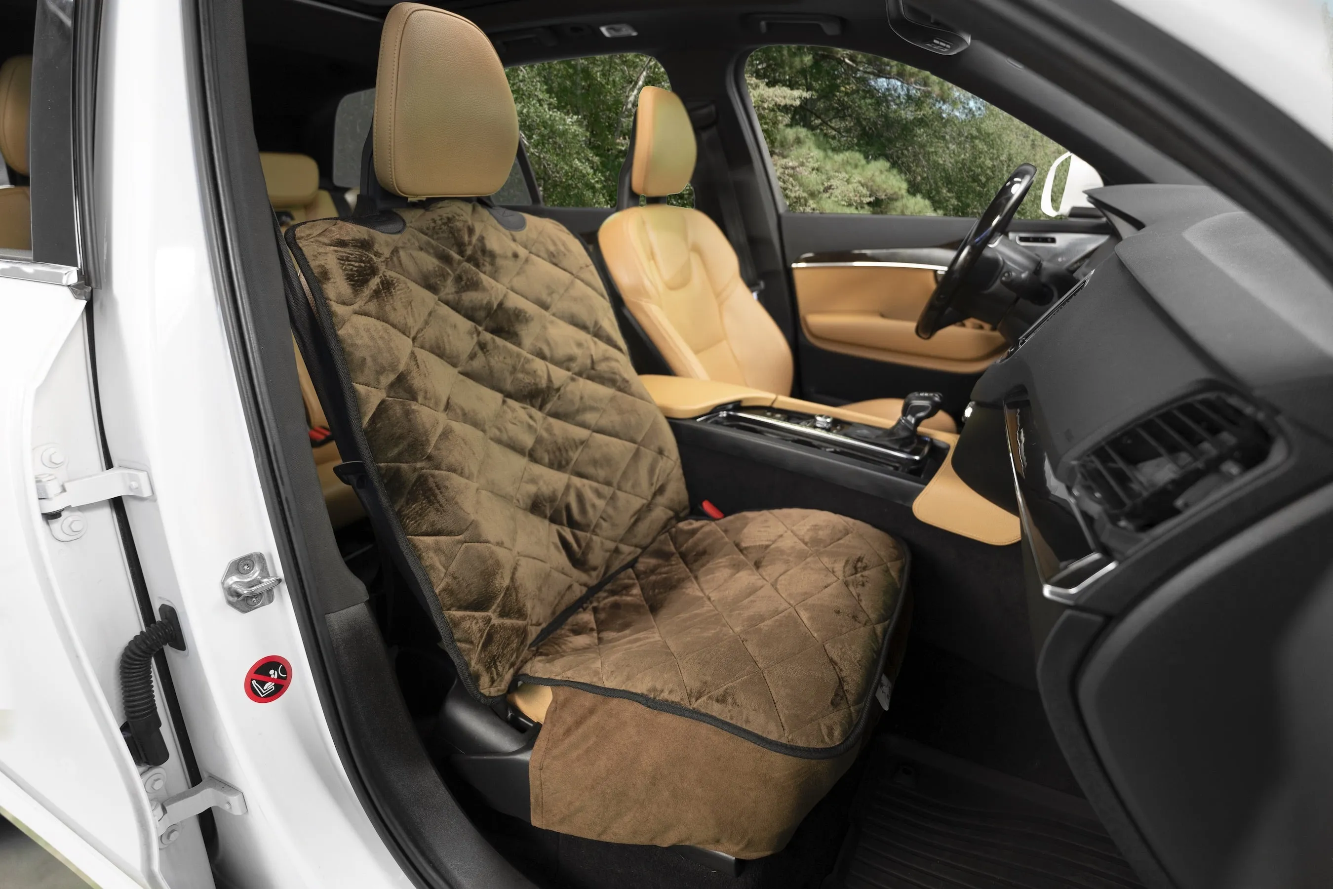 Plush Paws Products, Copilot Bucket Car Seat Protector with Diamond Stitching, Washable and Waterproof Front Seat Cover for Car, Truck, and SUV, Nonslip Dog Seat Cover