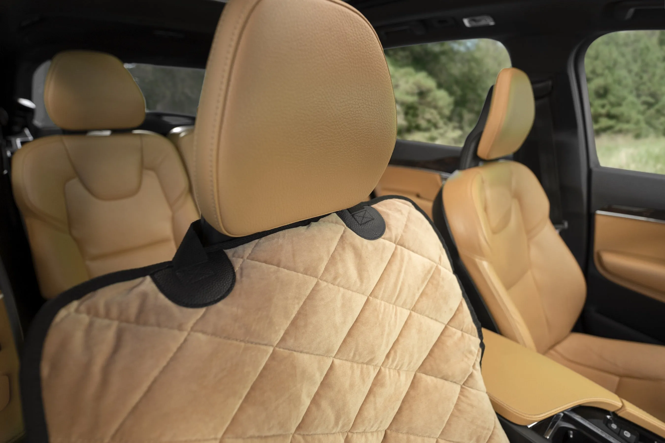 Plush Paws Products, Copilot Bucket Car Seat Protector with Diamond Stitching, Washable and Waterproof Front Seat Cover for Car, Truck, and SUV, Nonslip Dog Seat Cover