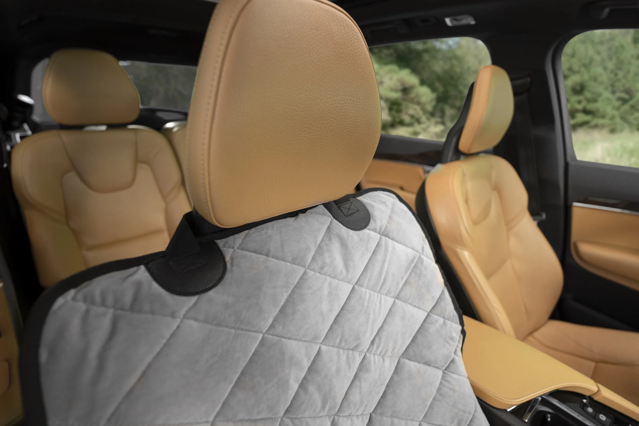Plush Paws Products, Copilot Bucket Car Seat Protector with Diamond Stitching, Washable and Waterproof Front Seat Cover for Car, Truck, and SUV, Nonslip Dog Seat Cover