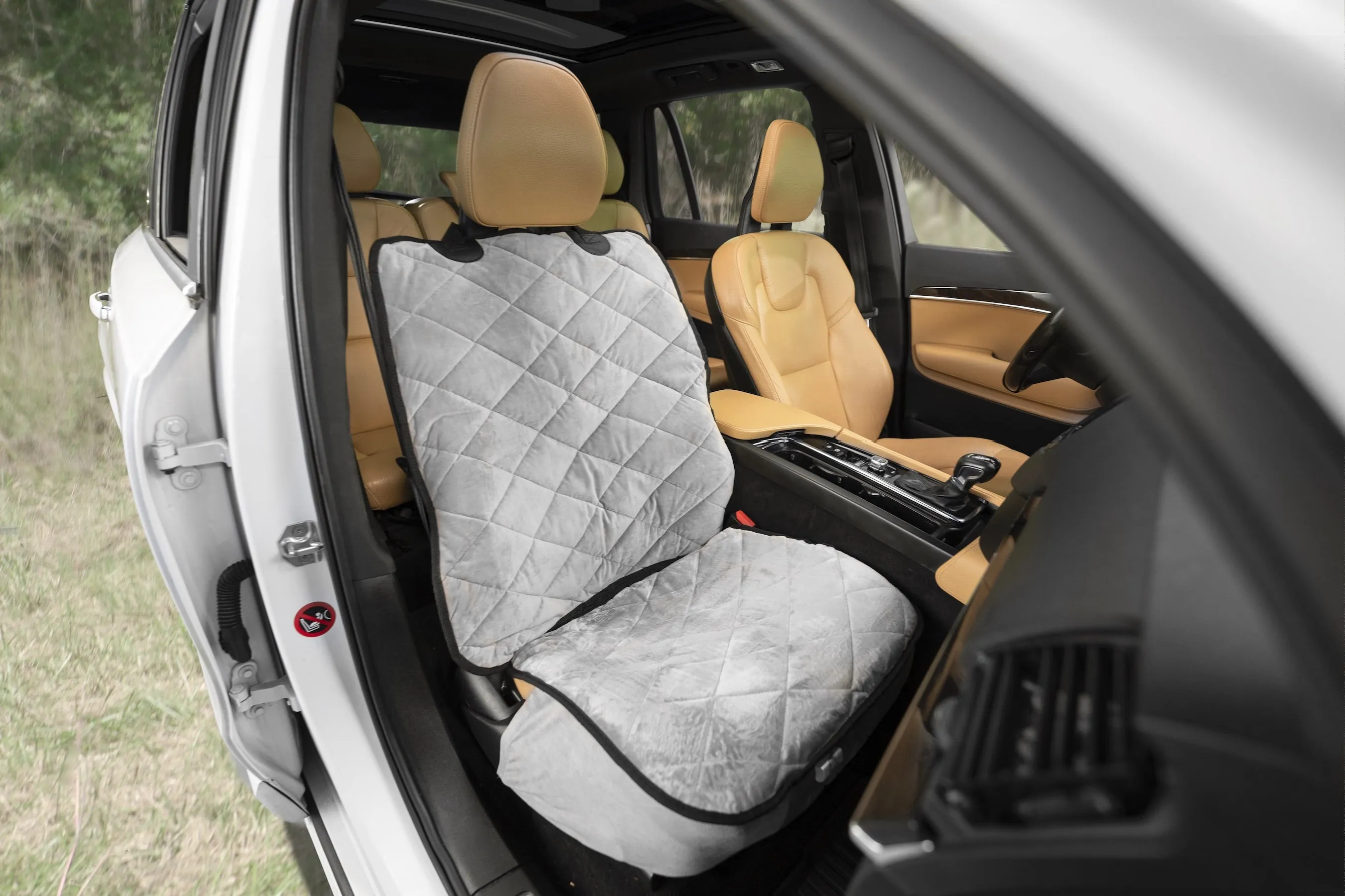 Plush Paws Products, Copilot Bucket Car Seat Protector with Diamond Stitching, Washable and Waterproof Front Seat Cover for Car, Truck, and SUV, Nonslip Dog Seat Cover