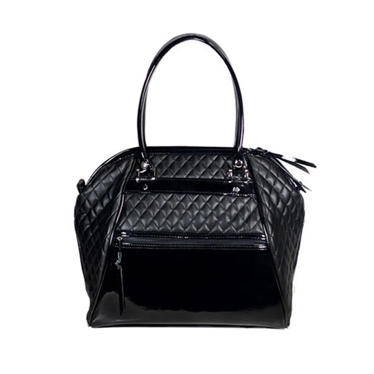 Quilted Luxe Haylee Dog Carrier - Black