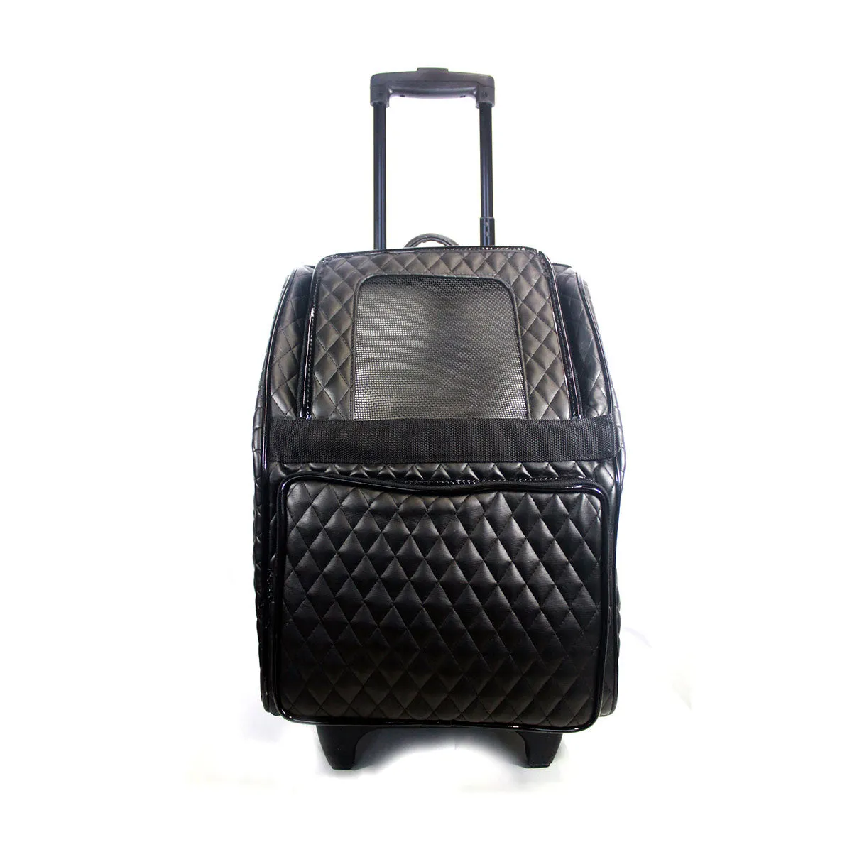Rio Carrier Bag on Wheels - Quilted Black Luxe