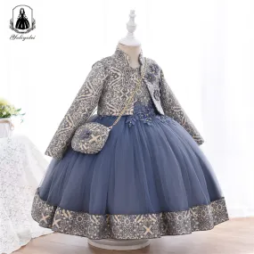 RU009 Outong Best Quality Kids Clothes Easter Dress Long Sleeve Robe Pour Fillettes Collection 2022 Toddler Girl Children Dress