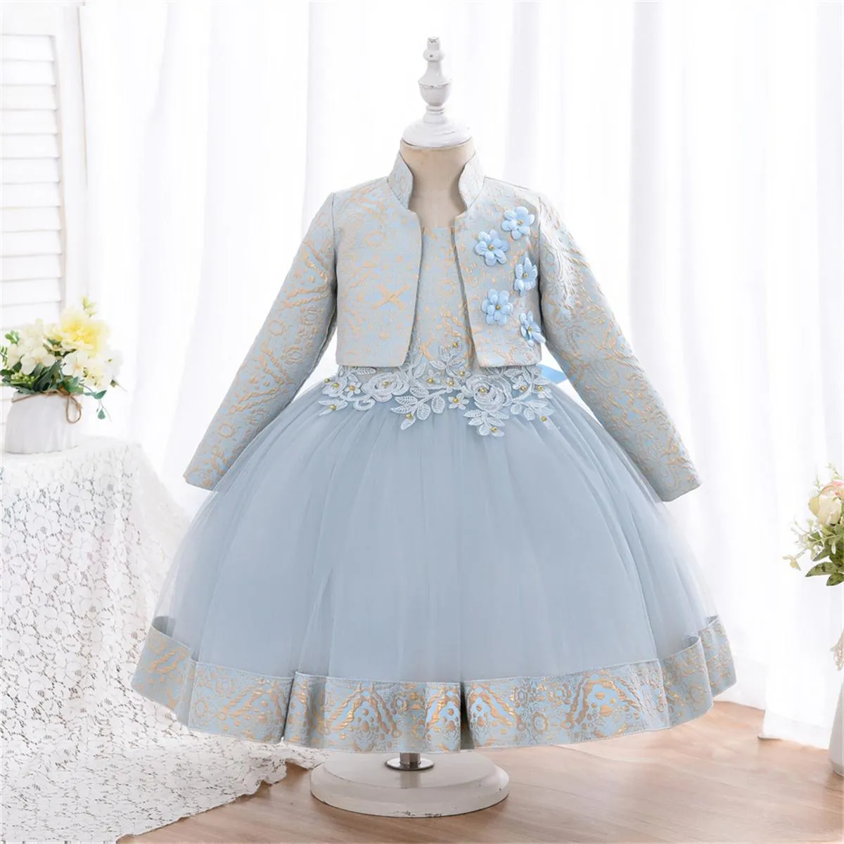 RU009 Outong Best Quality Kids Clothes Easter Dress Long Sleeve Robe Pour Fillettes Collection 2022 Toddler Girl Children Dress