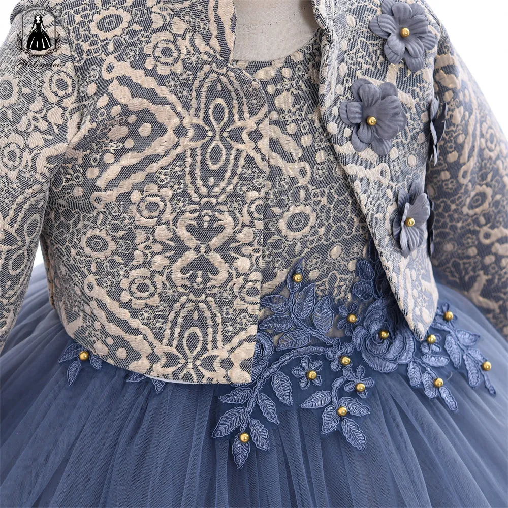 RU009 Outong Best Quality Kids Clothes Easter Dress Long Sleeve Robe Pour Fillettes Collection 2022 Toddler Girl Children Dress