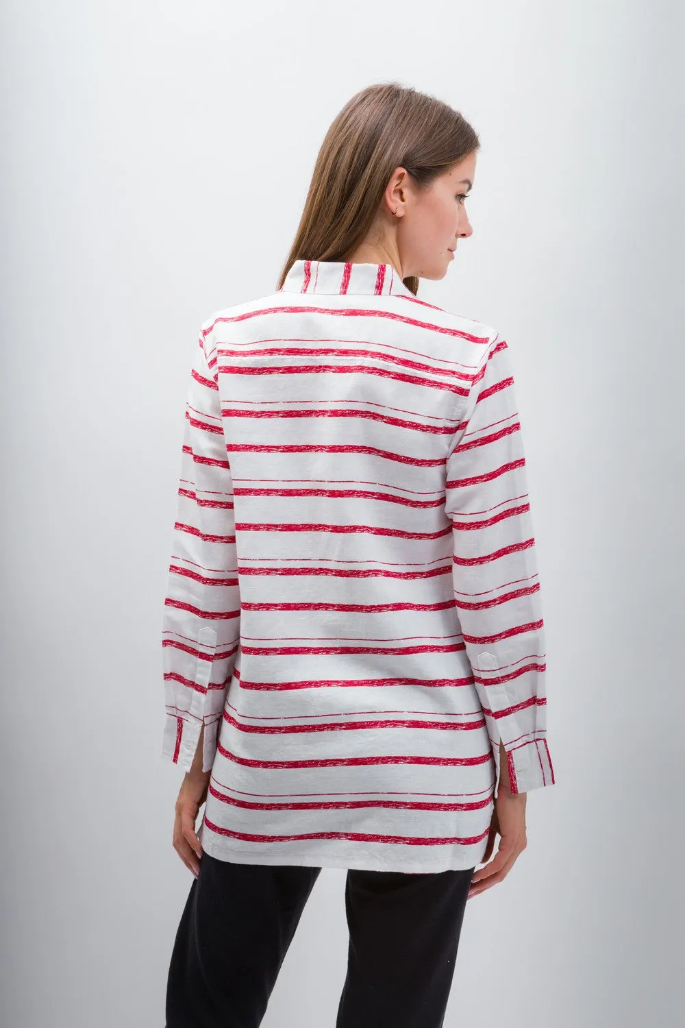 Ruth | Women's Anti-Stain Linen Cotton Blend Long Sleeve Tunic Top
