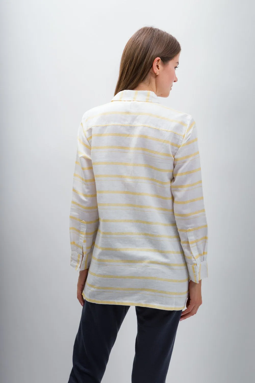 Ruth | Women's Anti-Stain Linen Cotton Blend Long Sleeve Tunic Top