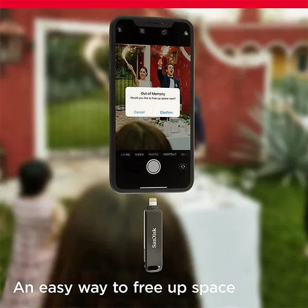 SanDisk 64GB iXpand Flash Drive Luxe for iPhone and USB Type-C Devices-21PX