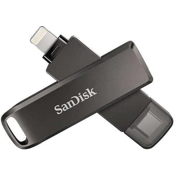 SanDisk 64GB iXpand Flash Drive Luxe for iPhone and USB Type-C Devices-21PX