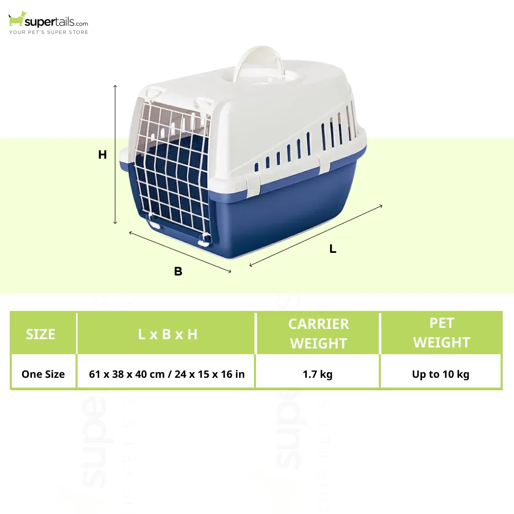 Savic Trotter 3 IATA Approved Travel Carrier for Dogs and Cats (Dark Grey)