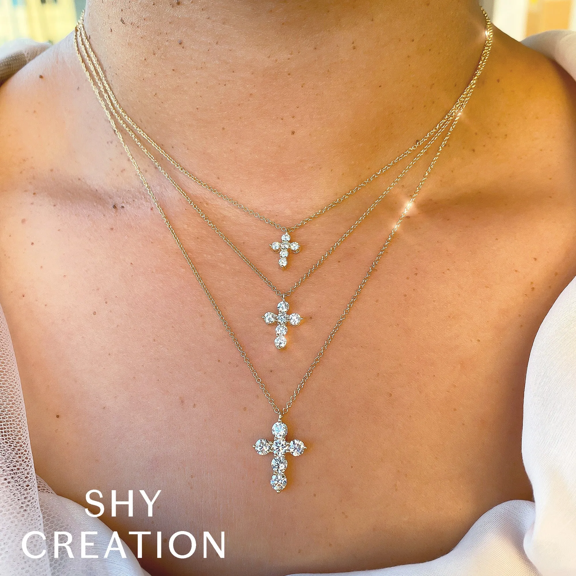 Small Diamond Cross Necklace
