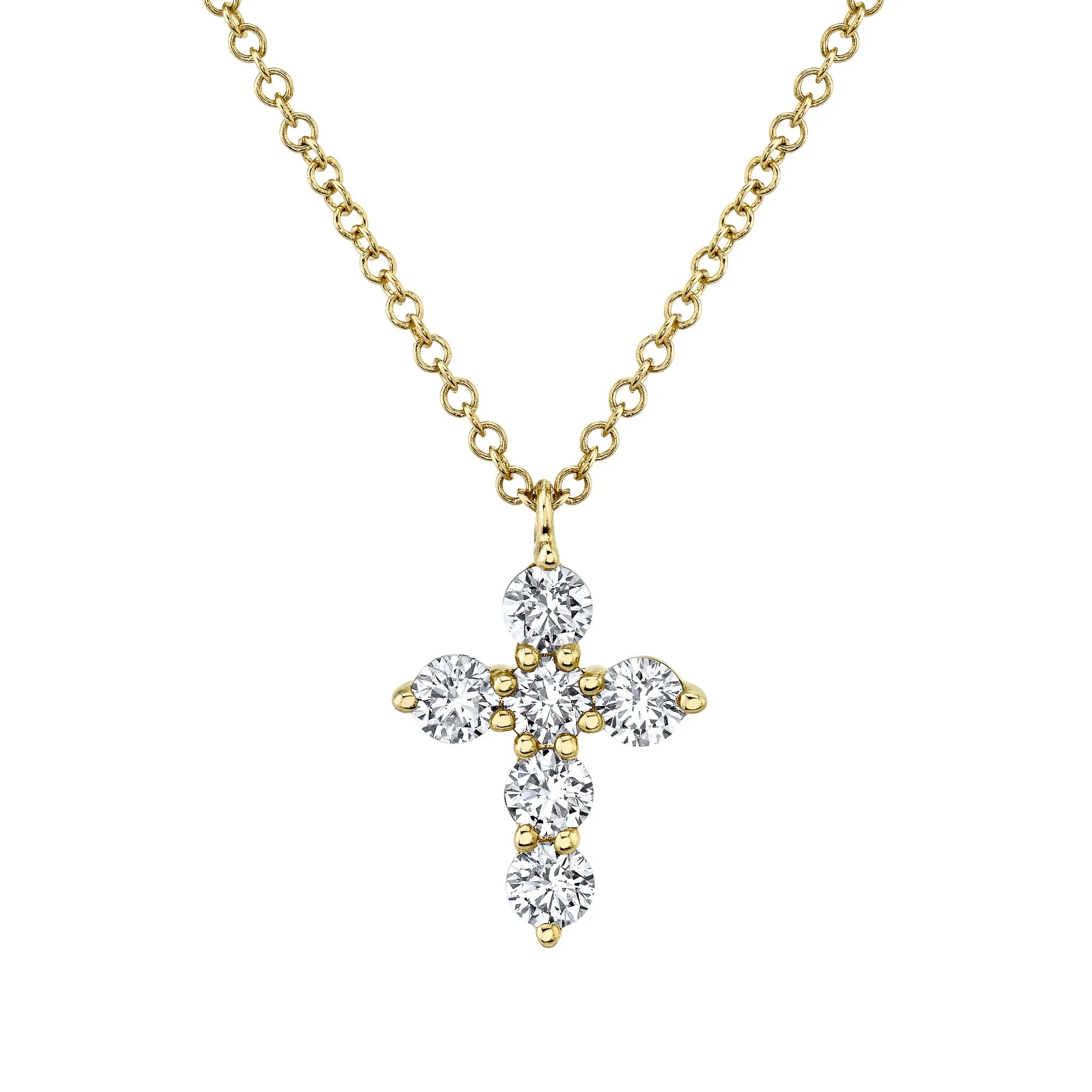 Small Diamond Cross Necklace