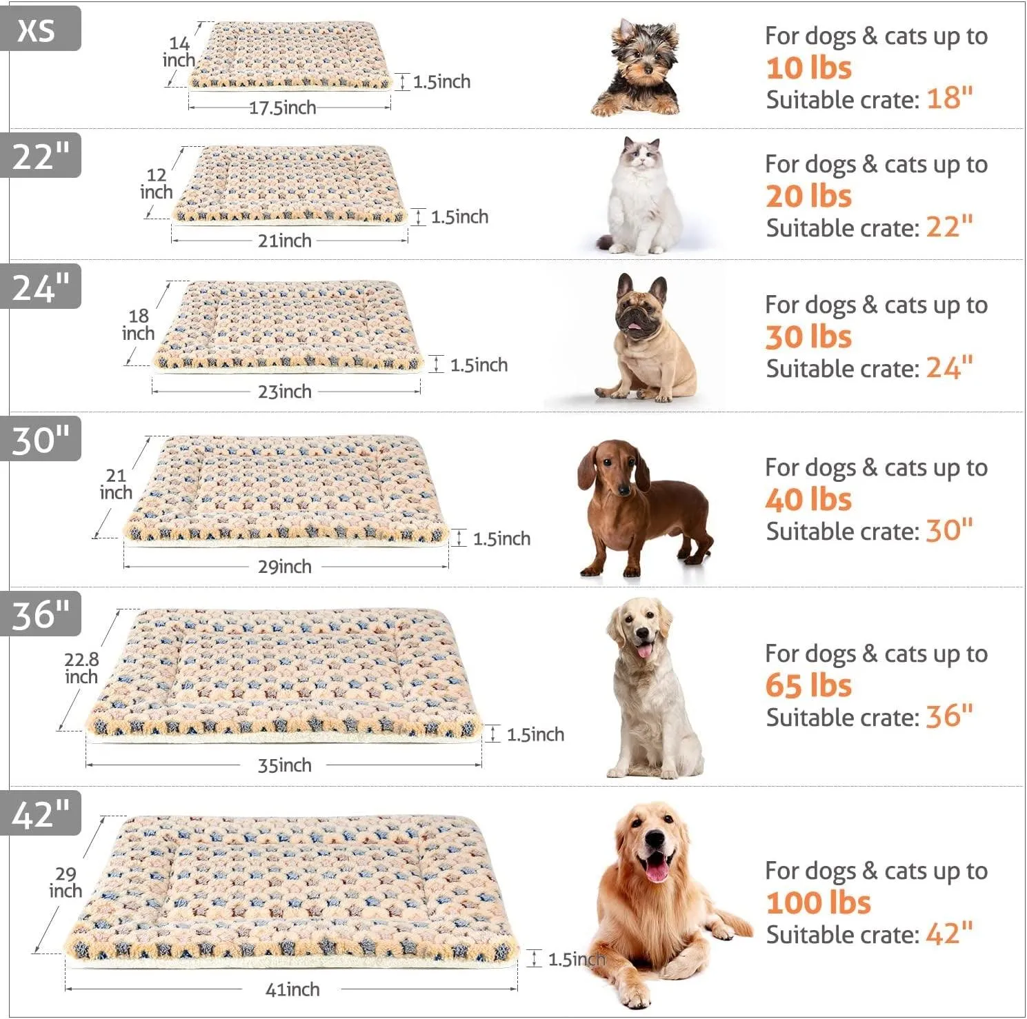 Starry Snuggle Crate Mat: Ultra-Soft Reversible Bed for Dogs and Cats