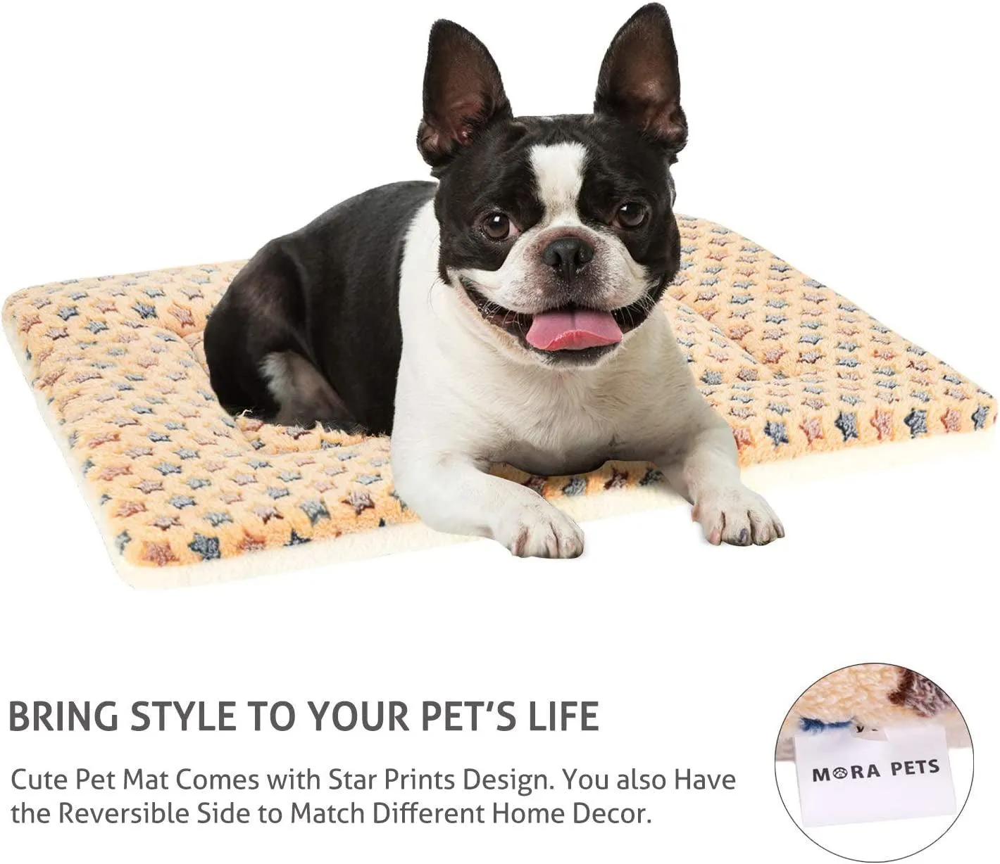 Starry Snuggle Crate Mat: Ultra-Soft Reversible Bed for Dogs and Cats