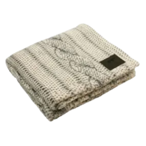 Tall Tails Cable Knit Blanket 30x40