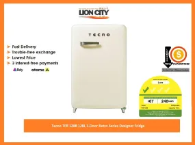Tecno TFR 1288 128L 1-Door Retro Series Designer Fridge