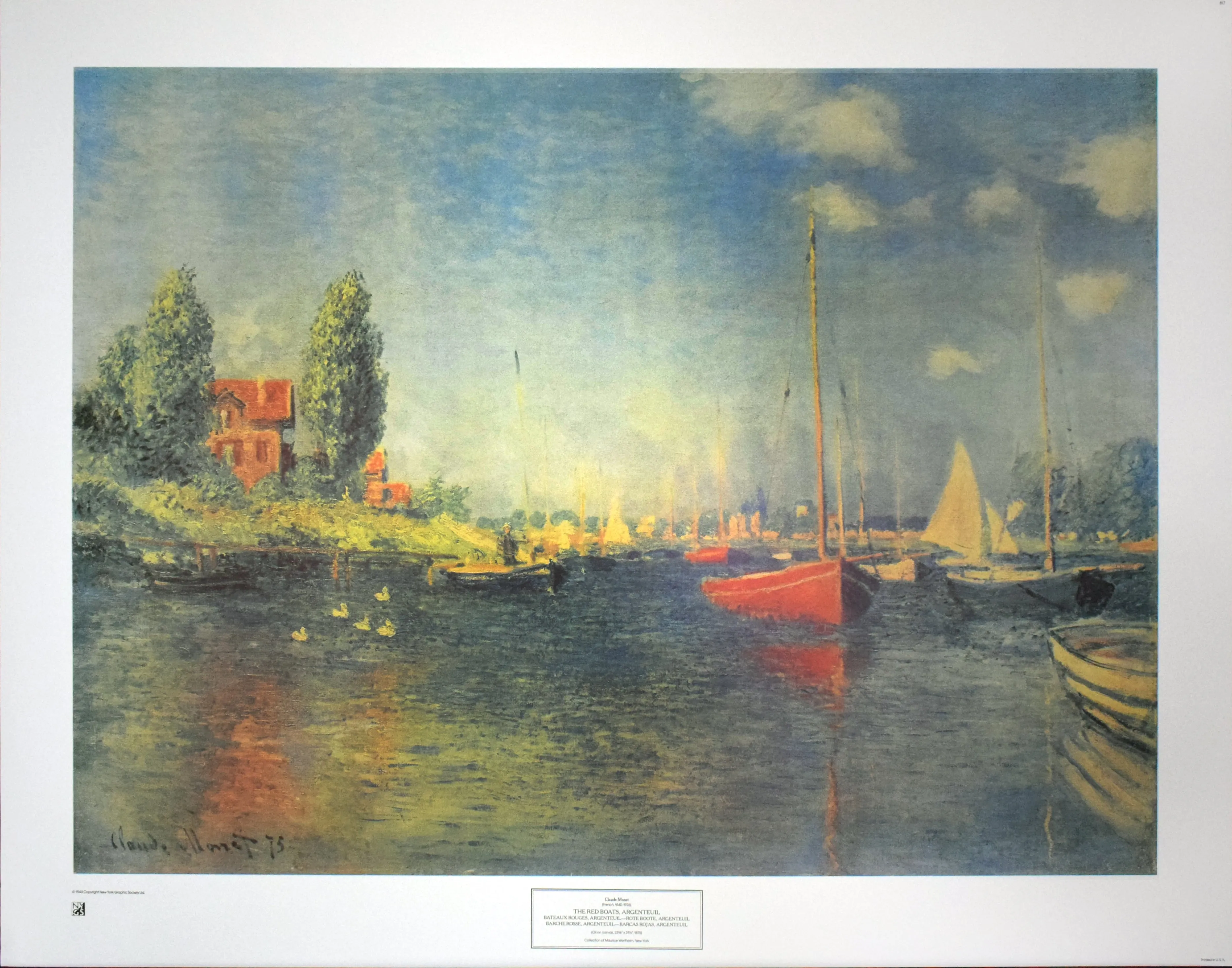The Red Boats, Argenteuil by Claude Monet