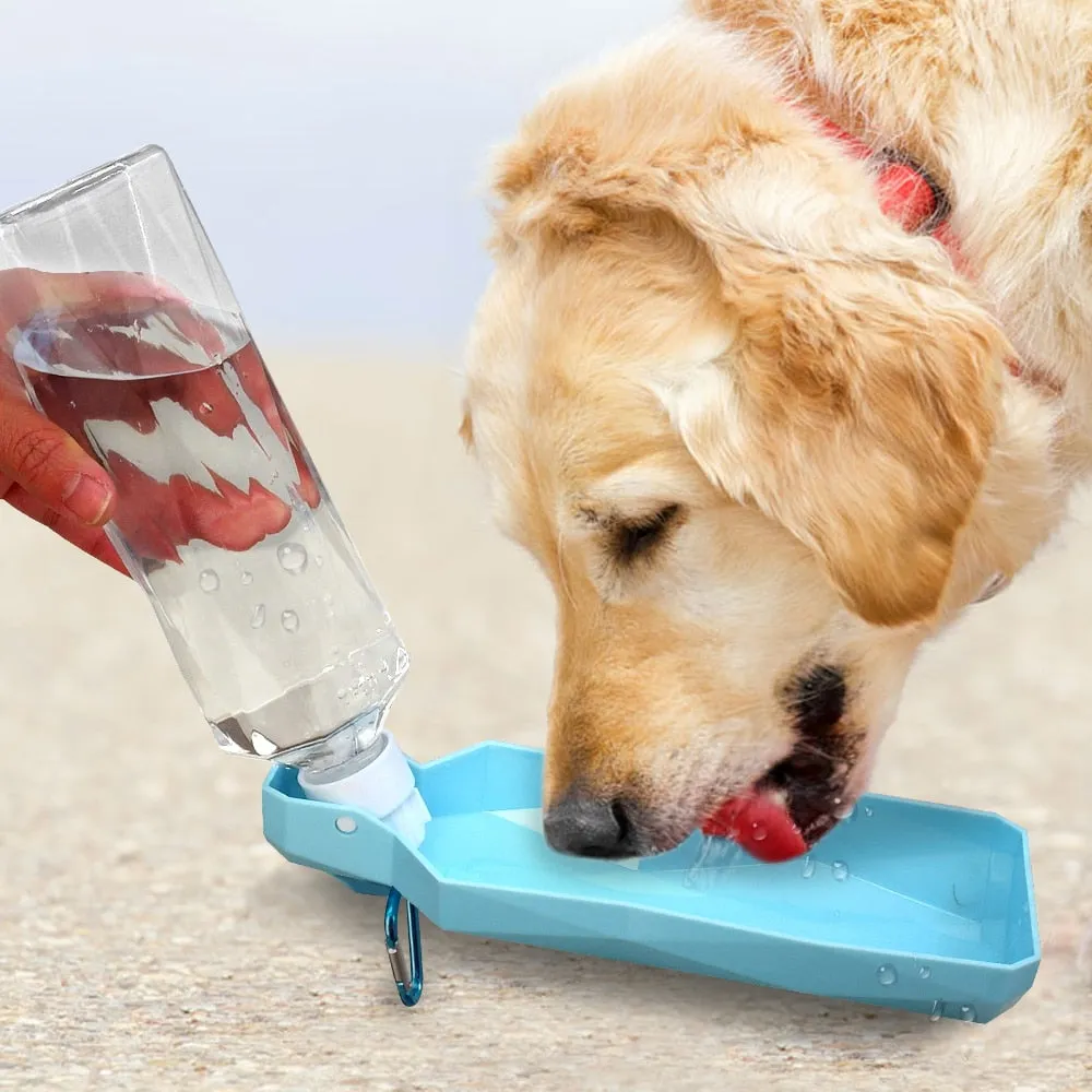 Travel Dispenser Plastic Portable Pet Puppy Drinking Water Feeder