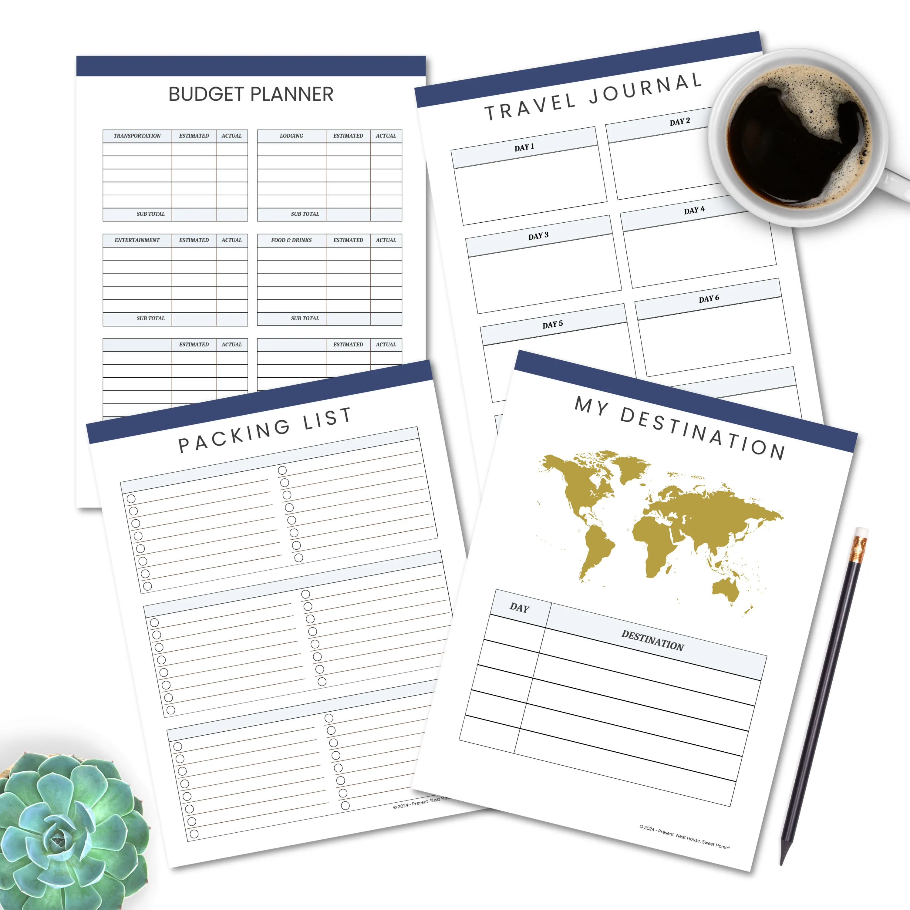 Travel Planner Printable (27 pages)