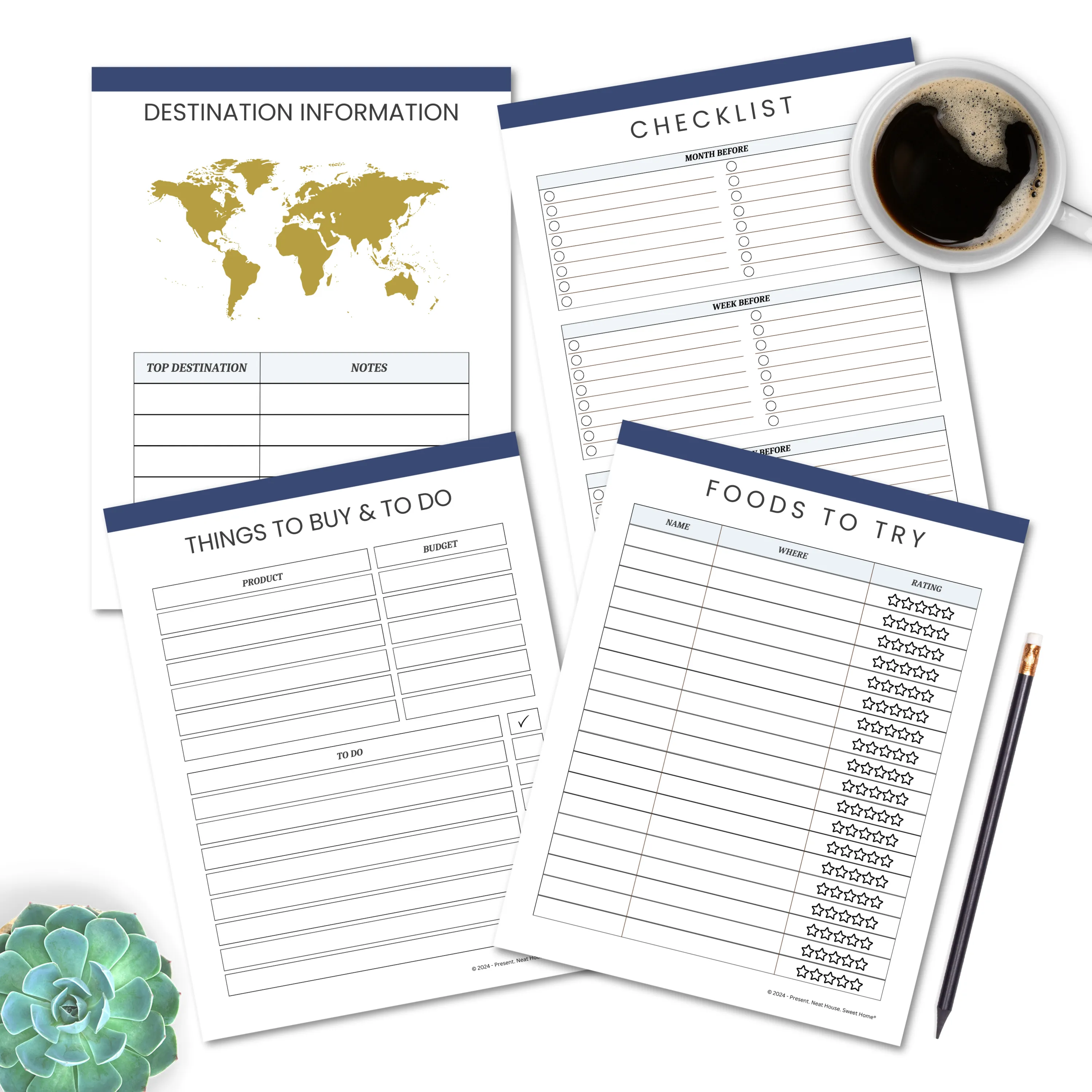 Travel Planner Printable (27 pages)