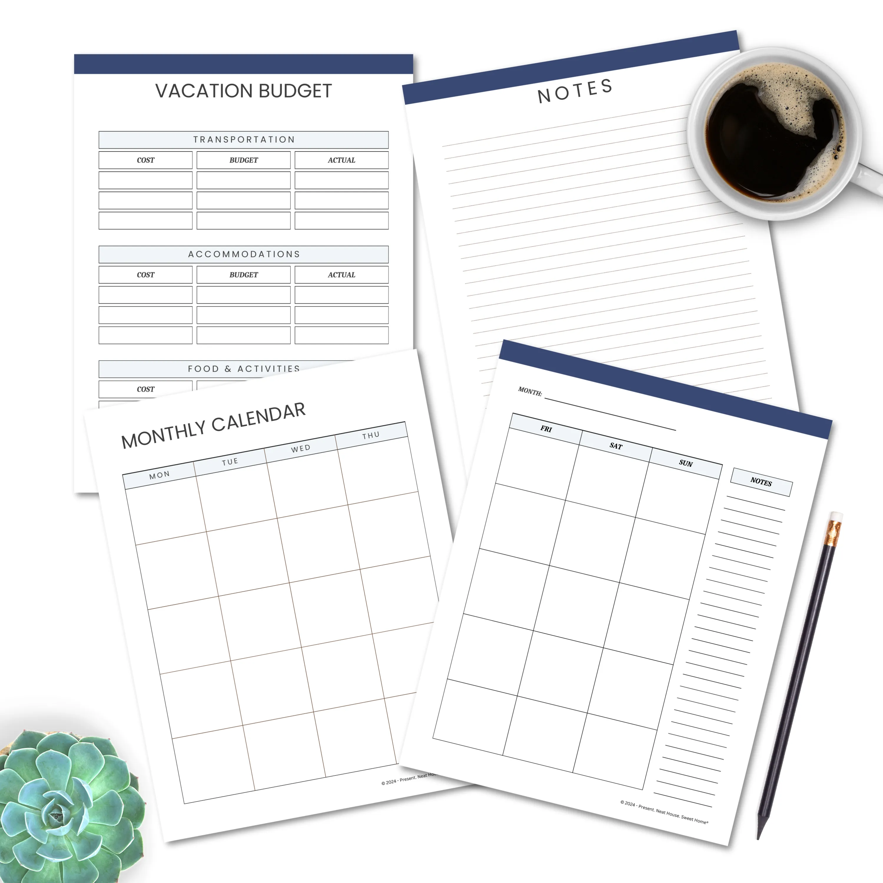 Travel Planner Printable (27 pages)