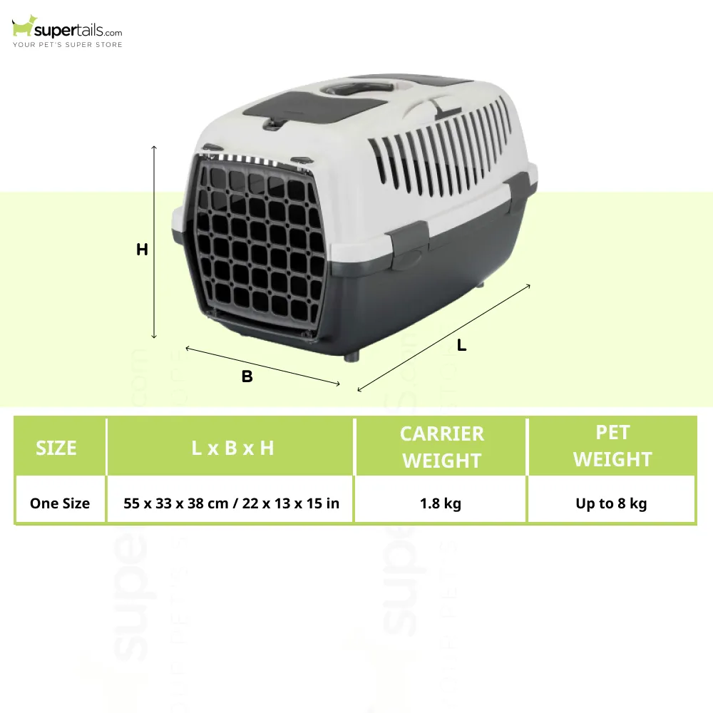 Trixie Capri 2 Transport Carrier for Dogs and Cats (Dark Grey)