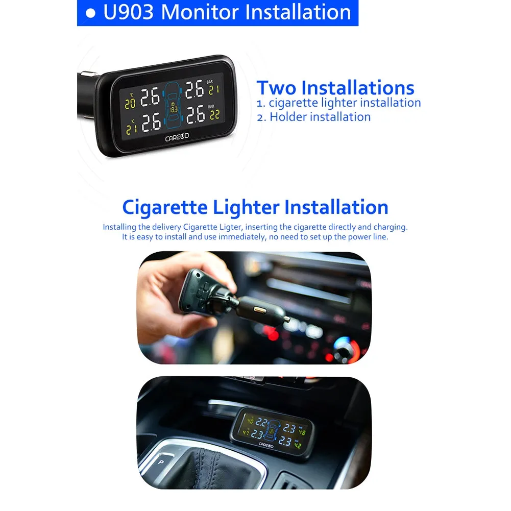 U903Z-WF External Wireless TPMS Car Tire Pressure Monitoring