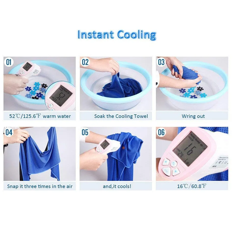 Ultralight Microfiber Gym Yoga Towel Quick Dry for Beach Swimming Running Jogging Cold Feeling Sweat Cooling Ice Travel