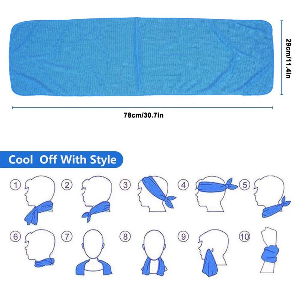 Ultralight Microfiber Gym Yoga Towel Quick Dry for Beach Swimming Running Jogging Cold Feeling Sweat Cooling Ice Travel