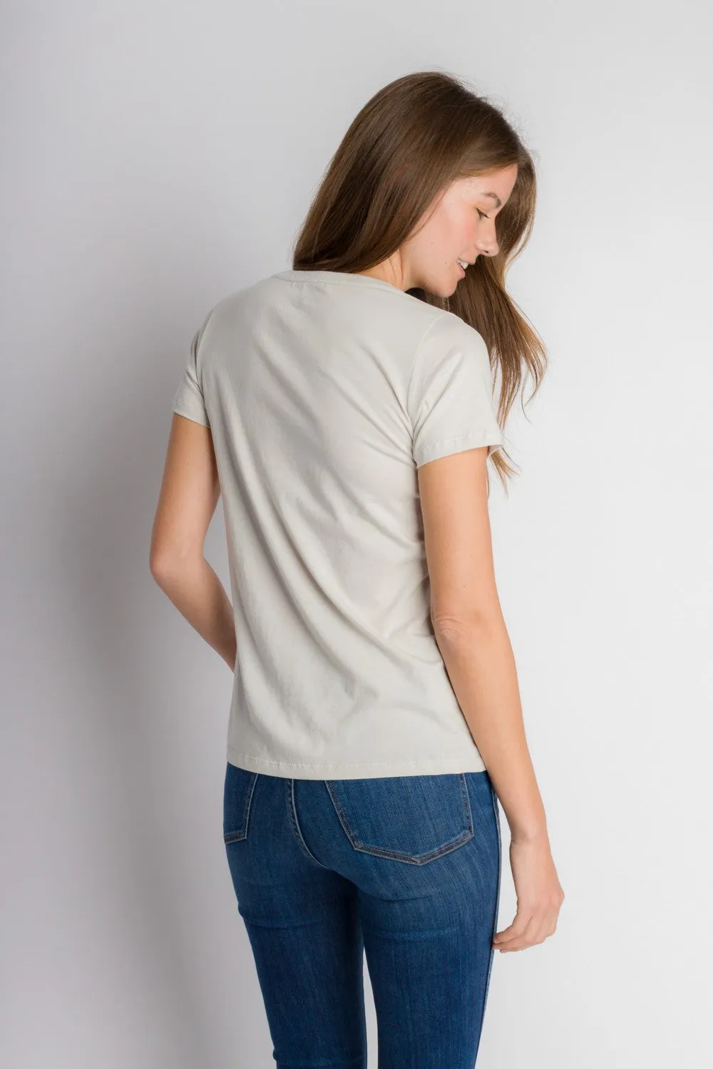 Vanessa Unbranded | Women's Anti-Stain Logo-less Deep V-neck T-Shirt