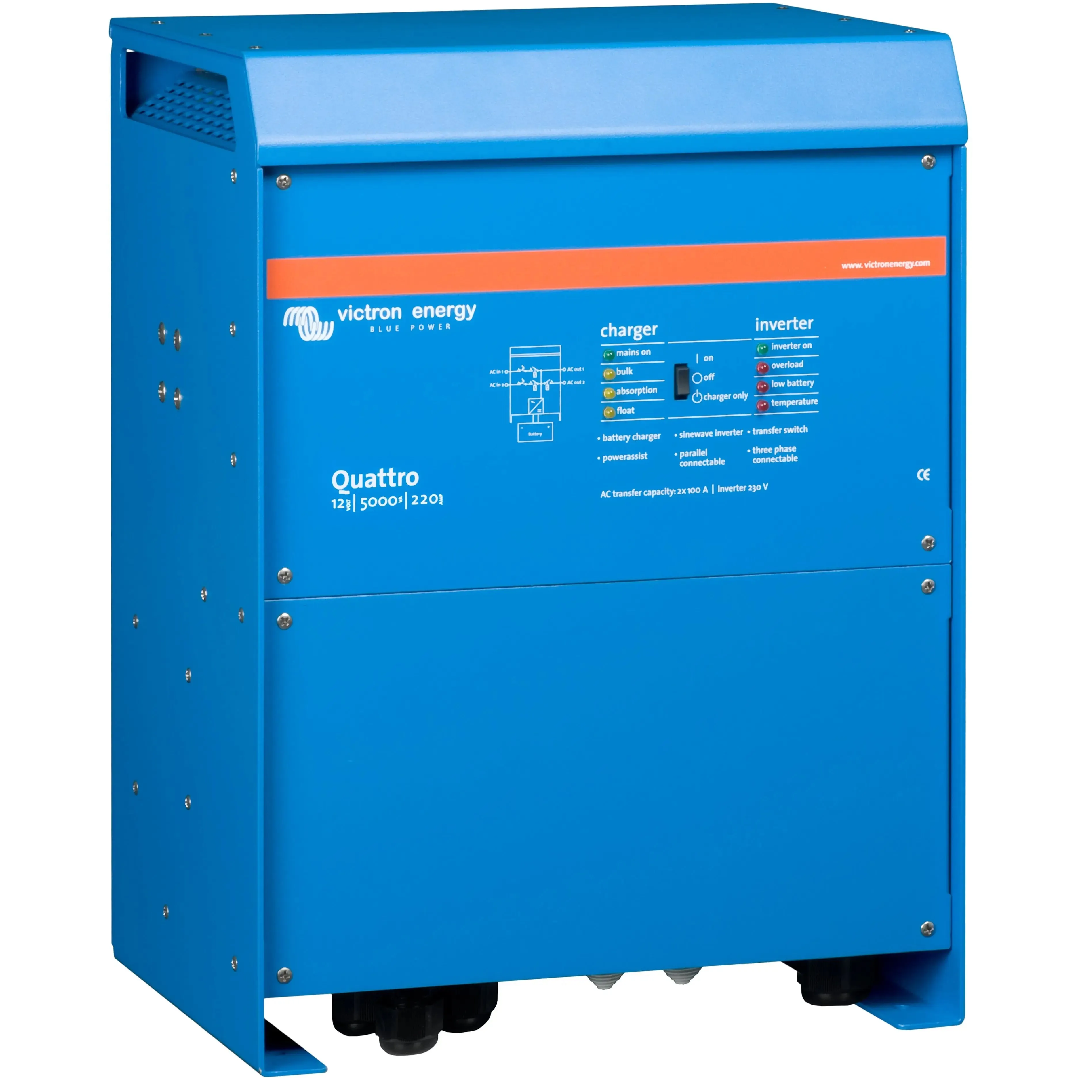 Victron Quattro 5000VA 12V 120VAC Inverter/Charger