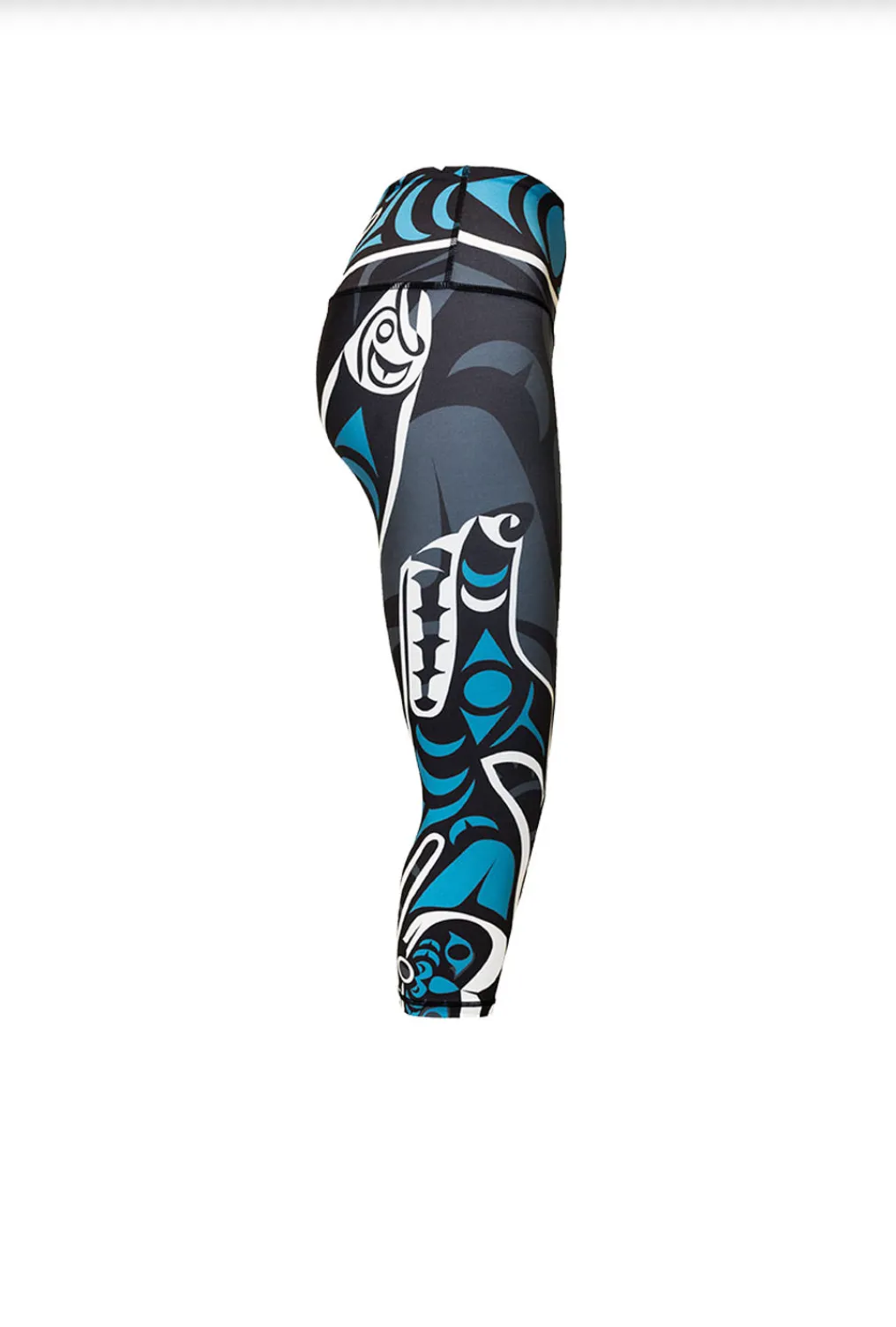 Wolf & Salmon Teal - Capri Legging
