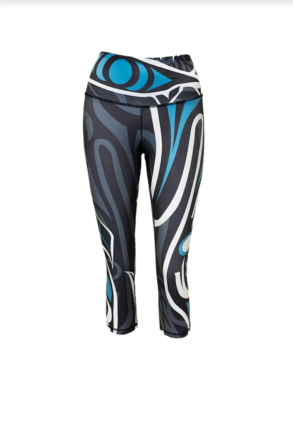 Wolf & Salmon Teal - Capri Legging